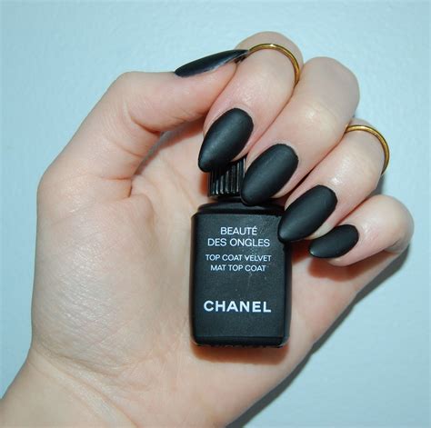 chanel matte black nail polish.